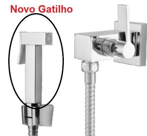 Ducha Higiênica Quadra com Gatilho Metal - 1/2 ou ¾ - 1