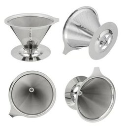 Filtro Duplo Coador Café Aço Inox Sem Papel Italiano Pequeno - 2