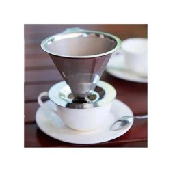Filtro Duplo Coador Café Aço Inox Sem Papel Italiano Pequeno - 7