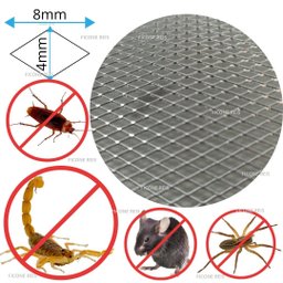 Tela Alumínio 50cm x 100cm Anti Escorpião, Barata e Rato para Ralo, Máquina e Fogão - 3