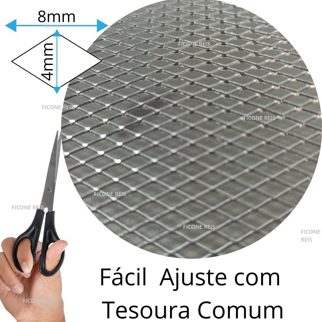 Tela Alumínio 50cm x 100cm Anti Escorpião, Barata e Rato para Ralo, Máquina e Fogão - 4