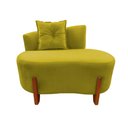 Ver imagem 3 de Namoradeira Sofá Feijão Luna 100cm Orgânica Suede Amarelo
