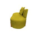 Ver imagem 5 de Namoradeira Sofá Feijão Luna 100cm Orgânica Suede Amarelo