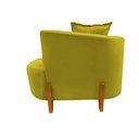 Ver imagem 6 de Namoradeira Sofá Feijão Luna 100cm Orgânica Suede Amarelo
