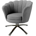 Ver imagem 4 de Kit Duas Poltronas Giratórias Pétala em Linho Premium 05-grafite Sua Casa Decorações