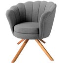 Ver imagem 3 de Kit Duas Poltronas Giratórias Pétala em Linho Premium 05-grafite Sua Casa Decorações