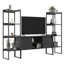 Ver imagem 1 de Rack com Estante Industrial Cubic Cadiz Preto 225cm MDP Estrutura em Aço Casah