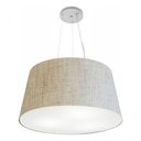 Ver imagem 3 de Lustre Pendente Cone Md-4063 Cúpula em Tecido 30/60x50cm Rustico Bege - Bivolt