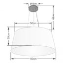 Ver imagem 4 de Lustre Pendente Cone Md-4063 Cúpula em Tecido 30/60x50cm Rustico Bege - Bivolt