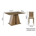 Ver imagem 3 de Conjunto Sala de Jantar Mesa Tampo de Madeira 4 Cadeiras Rustic/crema/lírio Bege Marilyn Madesa