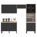 Ver imagem 1 de Cozinha Modulada Firenze FI0002 Avena Grafito - Demóbile