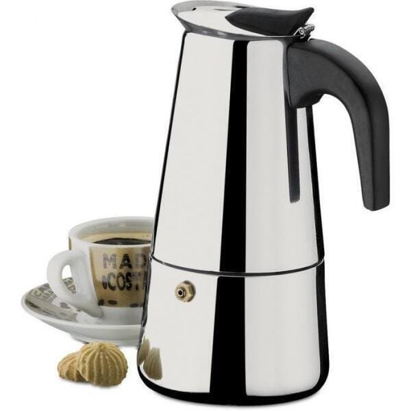 Cafeteira Italiana Em Aco Inox 9 Cafes - 2