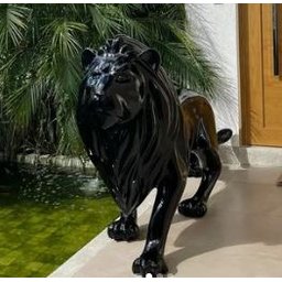 ESCULTURA LEÃO LUXO EM FIBRA DE VIDRO Pronto Artes DECORAÇÃO DE JARDIM - 2