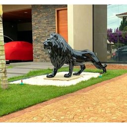 ESCULTURA LEÃO LUXO EM FIBRA DE VIDRO Pronto Artes DECORAÇÃO DE JARDIM - 4