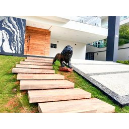 ESCULTURA LEÃO LUXO EM FIBRA DE VIDRO Pronto Artes DECORAÇÃO DE JARDIM - 6