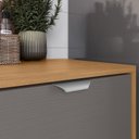 Ver imagem 5 de Balcão 3 Portas 1 Gaveta 120cm Soul Cinza/Freijó/Gris