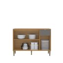Ver imagem 7 de Balcão 3 Portas 1 Gaveta 120cm Soul Cinza/Freijó/Gris