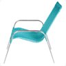 Cadeira de Alumínio Área Externa Fortaleza Fibra Sintética Trama Artesanal Cor:turquesa - 4