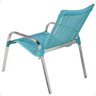 Cadeira de Alumínio Área Externa Fortaleza Fibra Sintética Trama Artesanal Cor:turquesa - 6