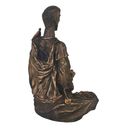 Ver imagem 2 de Imagem Estátua São Francisco Assis Meditando Em Resina 19 Cm
