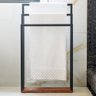 Toalheiro Porta Toalha de Piso Lavabo Gênova D01 Peroba - Inoviza - 3