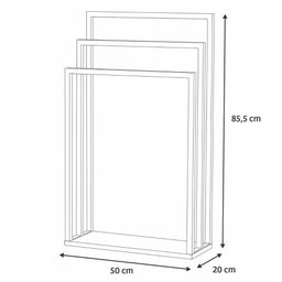 Toalheiro Porta Toalha de Piso Lavabo Gênova D01 Peroba - Inoviza - 5