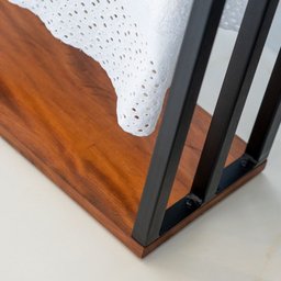 Toalheiro Porta Toalha de Piso Lavabo Gênova D01 Peroba - Inoviza - 8