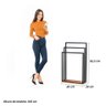 Toalheiro Porta Toalha de Piso Lavabo Gênova D01 Peroba - Inoviza - 4