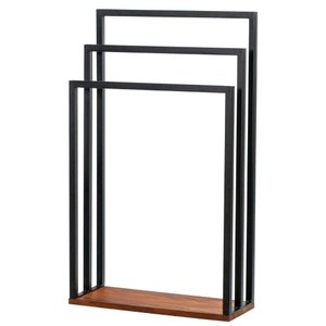 Toalheiro Porta Toalha de Piso Lavabo Gênova D01 Peroba - Inoviza