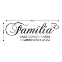 Ver imagem 3 de Adesivo de Parede Decorativo Frase Família