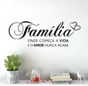 Ver imagem 1 de Adesivo de Parede Decorativo Frase Família