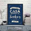Ver imagem 2 de Quadro Eu E Minha Casa Serviremos Ao Senhor 24x18cm - com vidro:Madeira branca