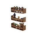 Ver imagem 2 de Kit 3 Prateleiras Porta Brinquedos Freijó 70 X 12cm Suporte Invisivel