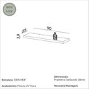 Ver imagem 3 de Prateleira para Sala de Estar Reta em MDF 90cm TB222