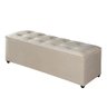Recamier Baú Milão 130 Cm Cor Bege - 3