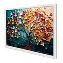 Ver imagem 1 de Quadro Decorativo Floral Luxo Florescer em Moldura Caixa TaColado Moldura Trad 1cm Branca com Vidro 