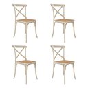 Ver imagem 1 de Kit 4 Cadeiras Katrina X Off White Assento Bege Aço