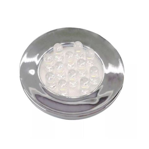 Luminária Pontual Circular Cromada 12 LEDS Branco Quente Nuze/Artetílica