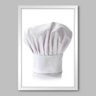 Quadro Cozinha Chapéu Chef de Cozinha - 20x30cm - Moldura Padrão Branco - 1