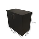 Ver imagem 4 de Escrivaninha Mesa Escritório com Armário Baixo e Aéreo com Chave Modular Conjuntocubos 170cm Preto