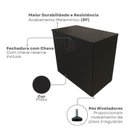 Ver imagem 7 de Escrivaninha Mesa Escritório com Armário Baixo e Aéreo com Chave Modular Conjuntocubos 170cm Preto
