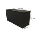Ver imagem 5 de Escrivaninha Mesa Escritório com Armário Baixo e Aéreo com Chave Modular Conjuntocubos 170cm Preto