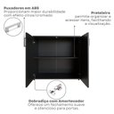 Ver mais imagens de Escrivaninha Mesa Escritório com Armário Baixo e Aéreo com Chave Modular Conjuntocubos 170cm Preto
