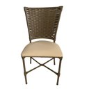 Ver imagem 5 de 4 Cadeira Vivara Mesa Jantar Estofada Cozinha Fibra Sintética Areia