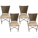 Ver imagem 1 de 4 Cadeira Vivara Mesa Jantar Estofada Cozinha Fibra Sintética Areia