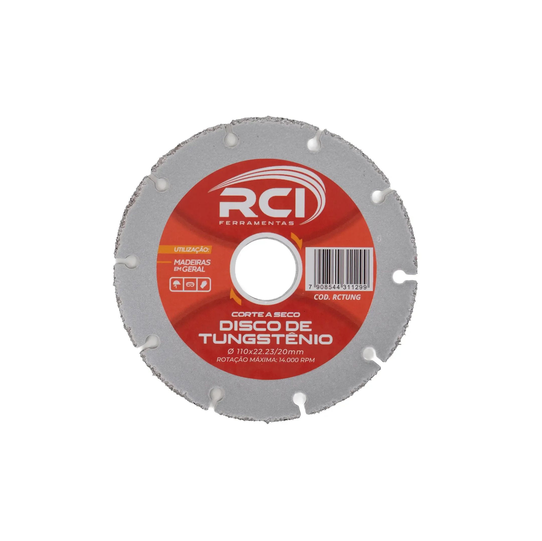 Disco de Corte de Tungstênio 110mm X 22,23/20mm Madeira Rci
