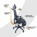 Ver imagem 6 de Cadeira de Escritório Presidente Executiva Oficial Titan - Preto - 1