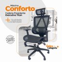 Ver imagem 4 de Cadeira de Escritório Presidente Executiva Oficial Titan - Preto - 1