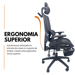 Cadeira de Escritório Presidente Executiva Oficial Titan - Preto - 1 - 4