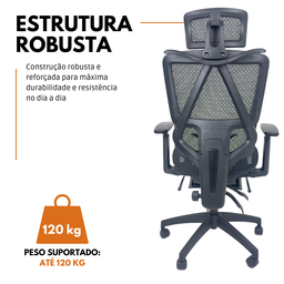 Cadeira de Escritório Presidente Executiva Oficial Titan - Preto - 1 - 6